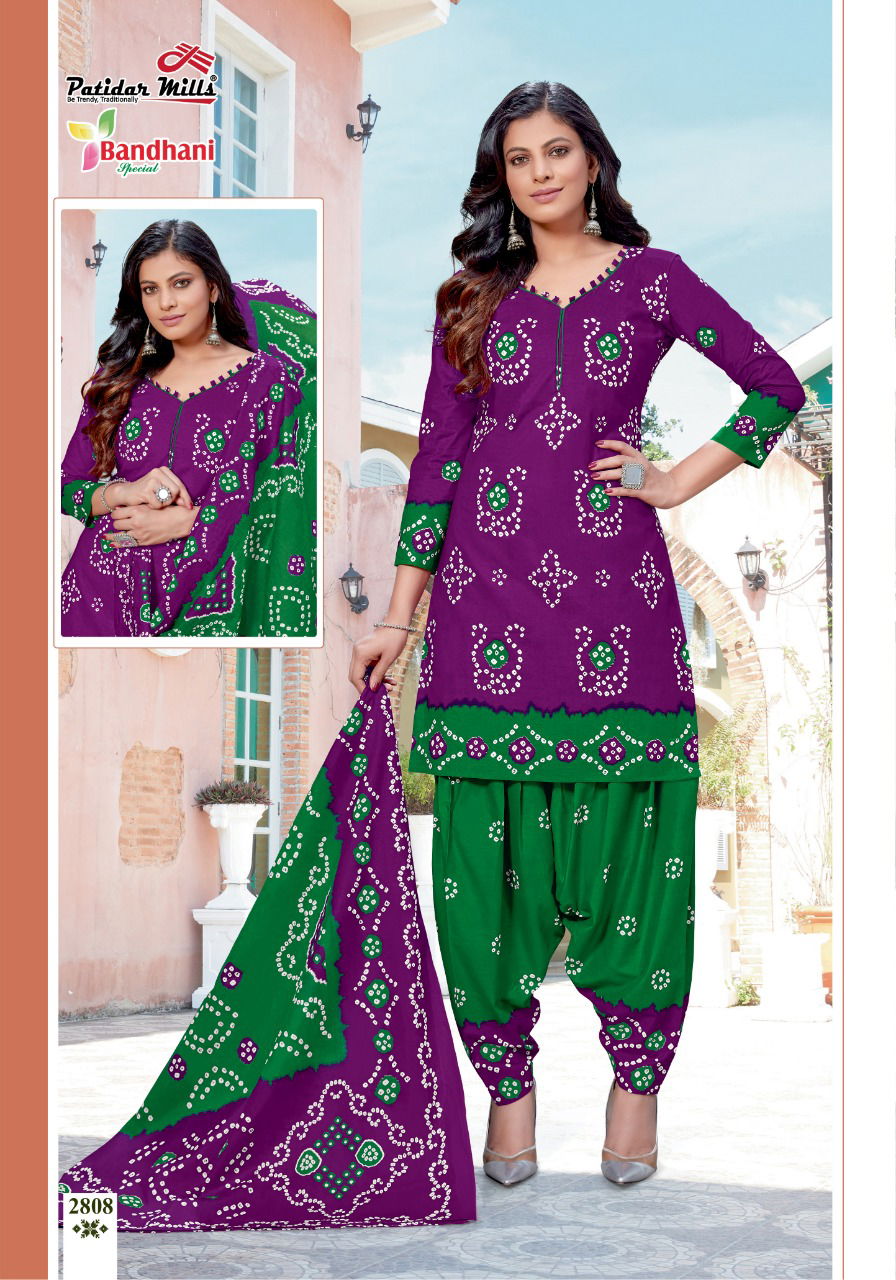 Patidar Bandhani Special 28 Latest Exclusive Designer Pure Cotton Printed Dress Material Collection With Cotton Dupatta 